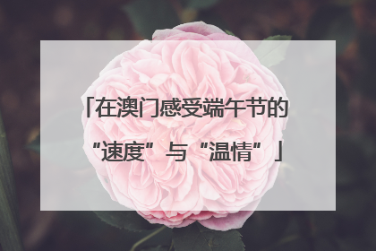 在澳门感受端午节的“速度”与“温情”