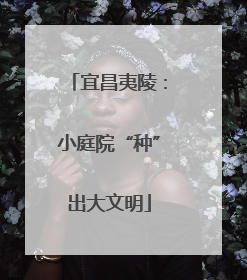 宜昌夷陵：小庭院“种”出大文明