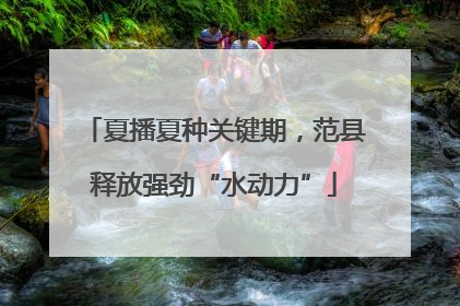 夏播夏种关键期，范县释放强劲“水动力”