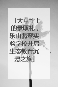 大草坪上的录取礼，乐山翡翠实验学校开启生态教育沉浸之旅