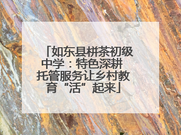 如东县栟茶初级中学：特色深耕 托管服务让乡村教育“活”起来