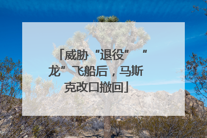 威胁“退役”“龙”飞船后，马斯克改口撤回