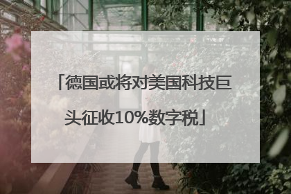 德国或将对美国科技巨头征收10%数字税