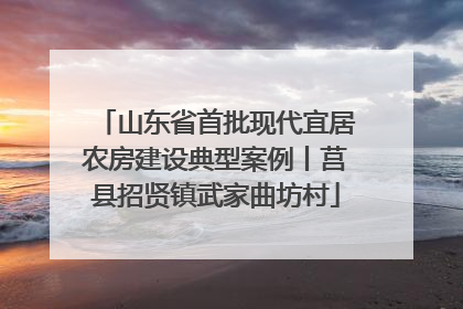 山东省首批现代宜居农房建设典型案例丨莒县招贤镇武家曲坊村