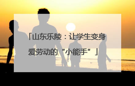 山东乐陵：让学生变身爱劳动的“小能手”
