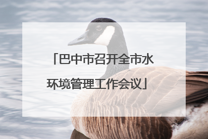 巴中市召开全市水环境管理工作会议