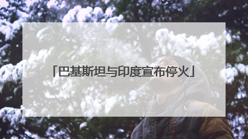 巴基斯坦与印度宣布停火