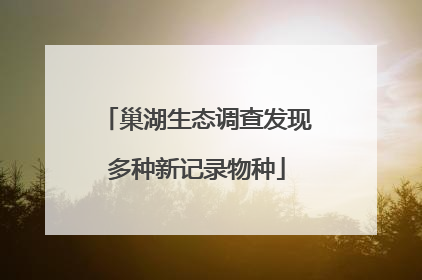 巢湖生态调查发现多种新记录物种