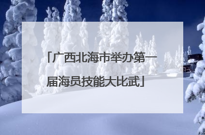 广西北海市举办第一届海员技能大比武