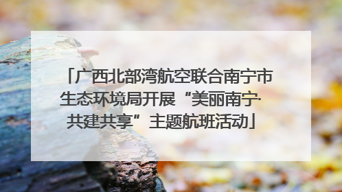 广西北部湾航空联合南宁市生态环境局开展“美丽南宁·共建共享”主题航班活动