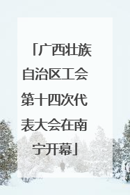 广西壮族自治区工会第十四次代表大会在南宁开幕