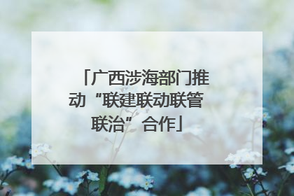 广西涉海部门推动“联建联动联管联治”合作