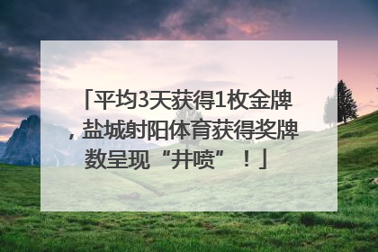 平均3天获得1枚金牌，盐城射阳体育获得奖牌数呈现“井喷”！
