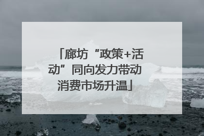 廊坊“政策+活动”同向发力带动消费市场升温