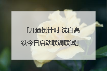 开通倒计时 沈白高铁今日启动联调联试