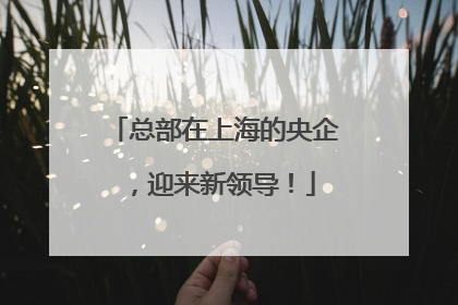 总部在上海的央企，迎来新领导！