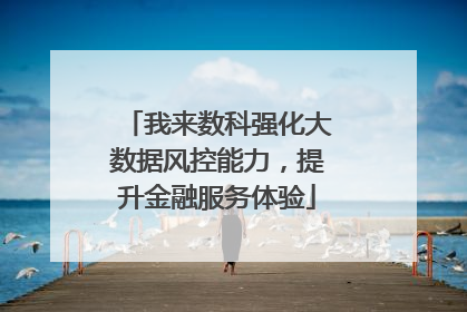 我来数科强化大数据风控能力，提升金融服务体验