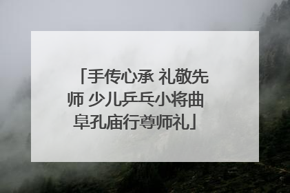 手传心承 礼敬先师 少儿乒乓小将曲阜孔庙行尊师礼