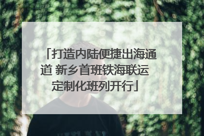 打造内陆便捷出海通道 新乡首班铁海联运定制化班列开行