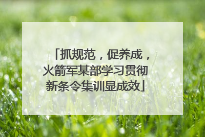 抓规范，促养成，火箭军某部学习贯彻新条令集训显成效