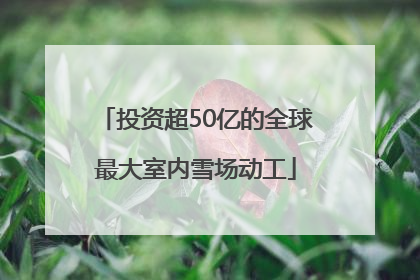投资超50亿的全球最大室内雪场动工