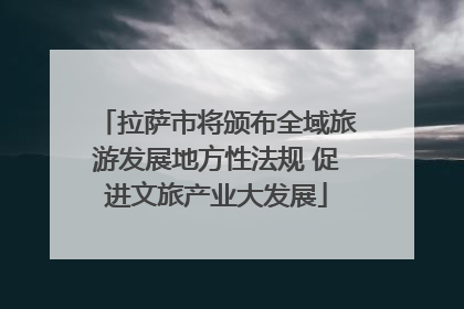 拉萨市将颁布全域旅游发展地方性法规 促进文旅产业大发展