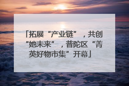 拓展“产业链”，共创“她未来”，普陀区“菁英好物市集”开幕