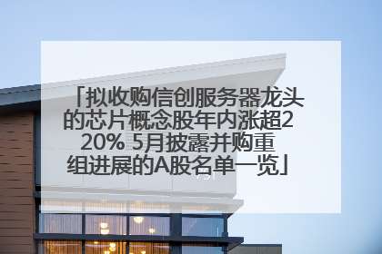 拟收购信创服务器龙头的芯片概念股年内涨超220% 5月披露并购重组进展的A股名单一览