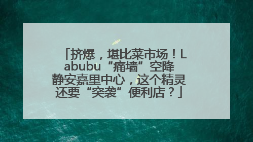 挤爆，堪比菜市场！Labubu“痛墙”空降静安嘉里中心，这个精灵还要“突袭”便利店？