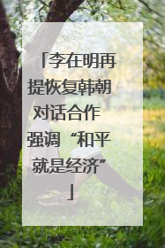李在明再提恢复韩朝对话合作 强调“和平就是经济”