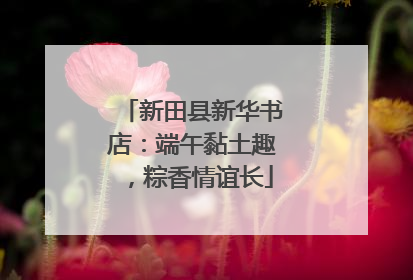 新田县新华书店：端午黏土趣，粽香情谊长
