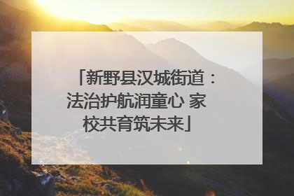 新野县汉城街道：法治护航润童心 家校共育筑未来