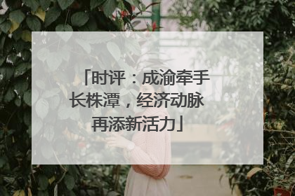 时评：成渝牵手长株潭，经济动脉再添新活力