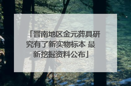 晋南地区金元葬具研究有了新实物标本 最新挖掘资料公布