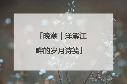 晚潮｜洋溪江畔的岁月诗笺