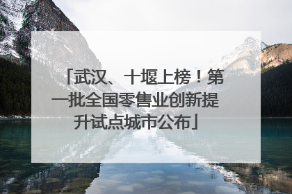 武汉、十堰上榜！第一批全国零售业创新提升试点城市公布