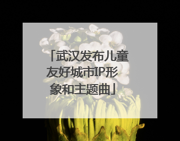 武汉发布儿童友好城市IP形象和主题曲