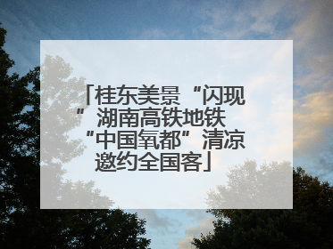 桂东美景“闪现”湖南高铁地铁 “中国氧都”清凉邀约全国客
