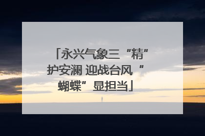 永兴气象三“精”护安澜 迎战台风“蝴蝶”显担当