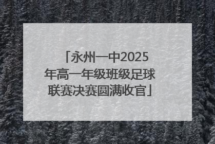 永州一中2025年高一年级班级足球联赛决赛圆满收官