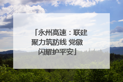 永州高速：联建聚力筑防线 党徽闪耀护平安