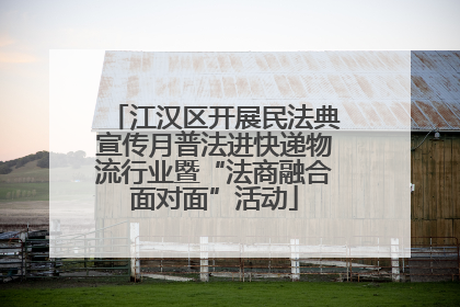 江汉区开展民法典宣传月普法进快递物流行业暨“法商融合面对面”活动
