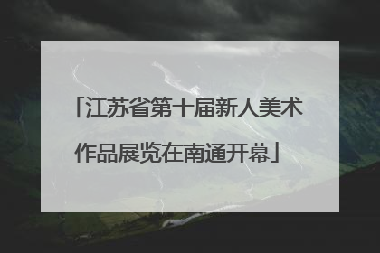江苏省第十届新人美术作品展览在南通开幕