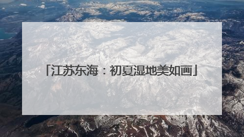 江苏东海：初夏湿地美如画