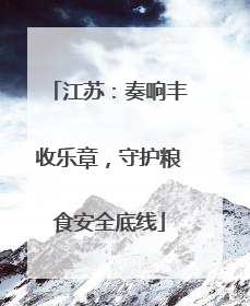 江苏：奏响丰收乐章，守护粮食安全底线