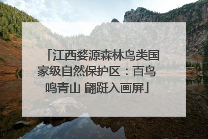 江西婺源森林鸟类国家级自然保护区：百鸟鸣青山 翩跹入画屏