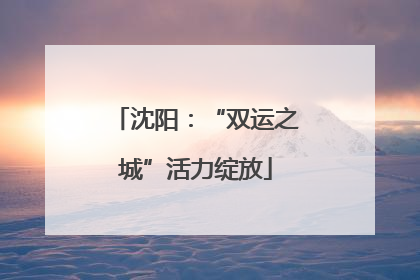 沈阳：“双运之城”活力绽放