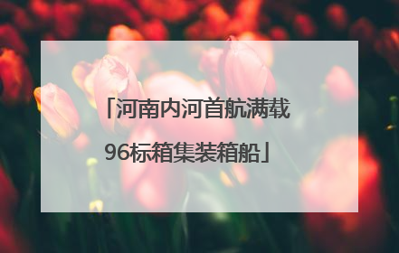 河南内河首航满载96标箱集装箱船