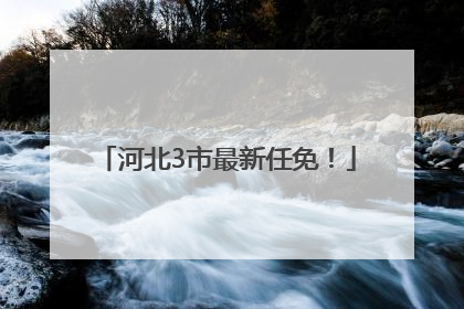 河北3市最新任免！
