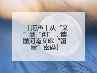 河声丨从“文”到“创”，读懂河南文旅“留量”密码
